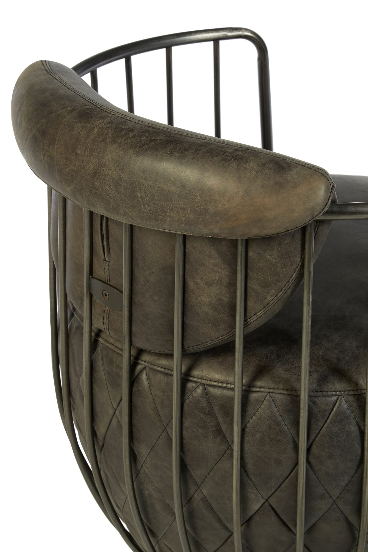Cubitt Swivel Accent Armchair - Grey Leather