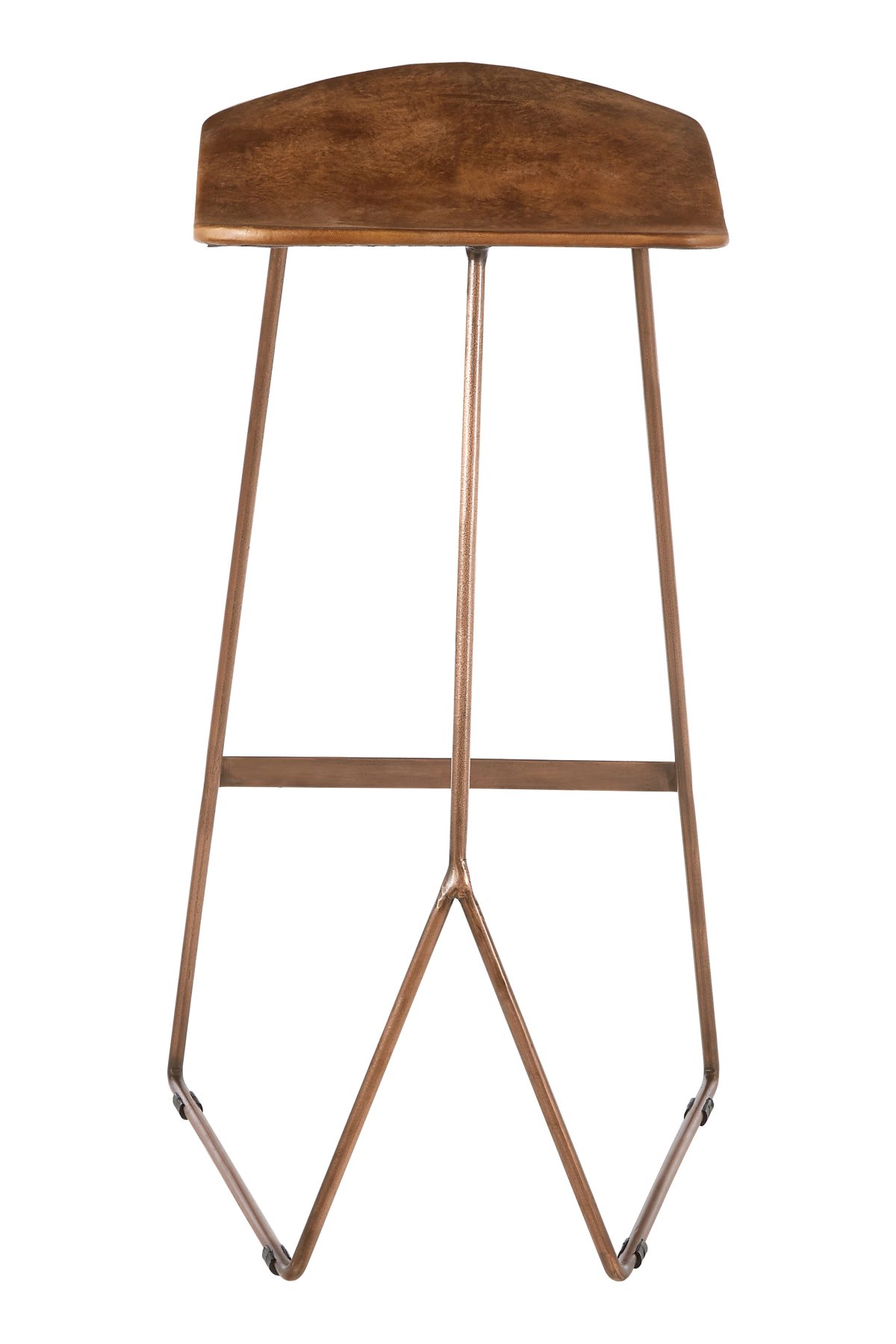 Haxby Bar Stool, Brown Leather