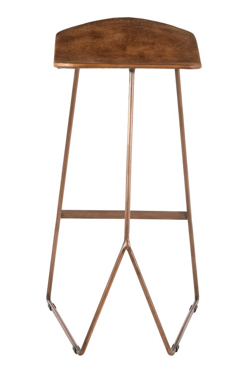 Haxby Bar Stool, Brown Leather