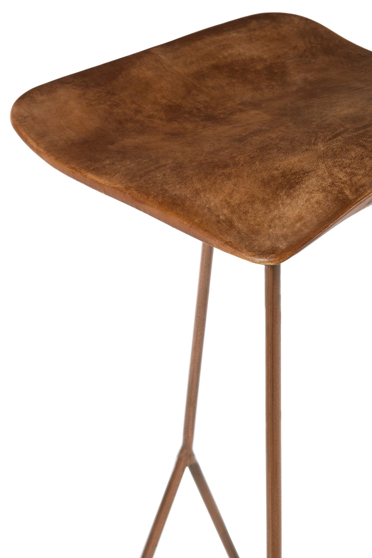 Haxby Bar Stool, Brown Leather