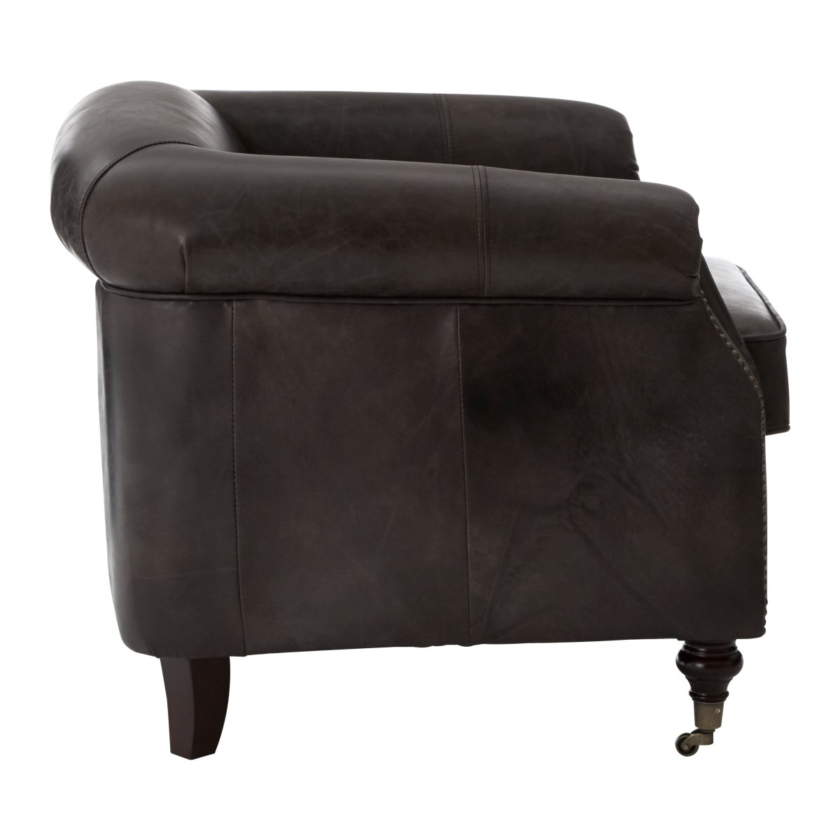 Empire Leather Armchair - Grey
