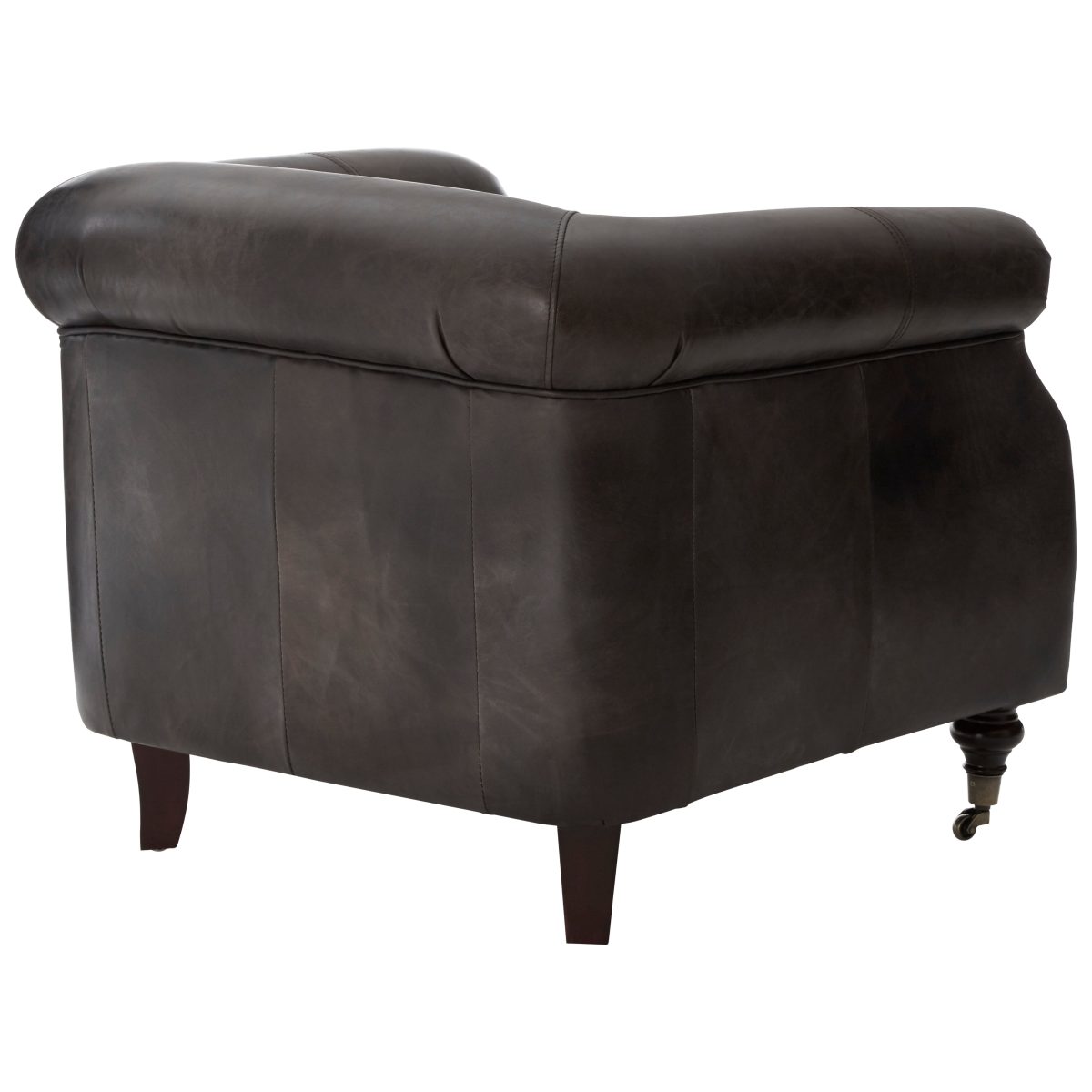Empire Leather Armchair - Grey