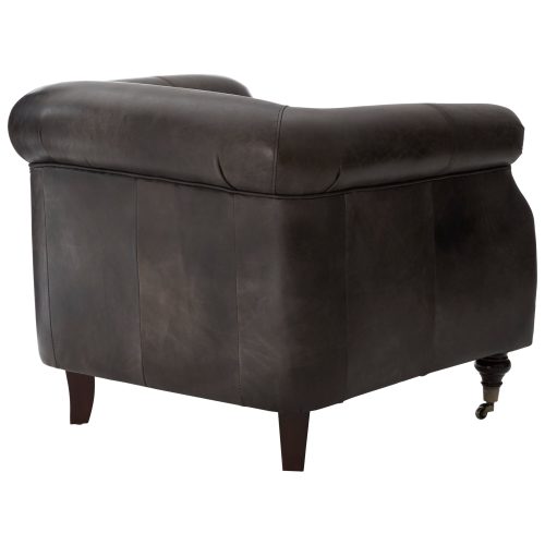 Empire Leather Armchair - Grey