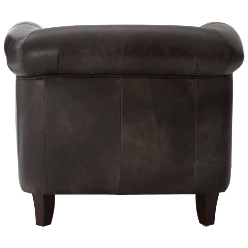 Empire Leather Armchair - Grey