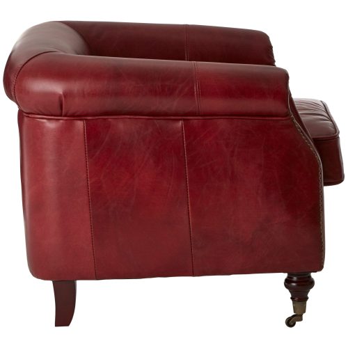 Empire Leather Armchair - Red