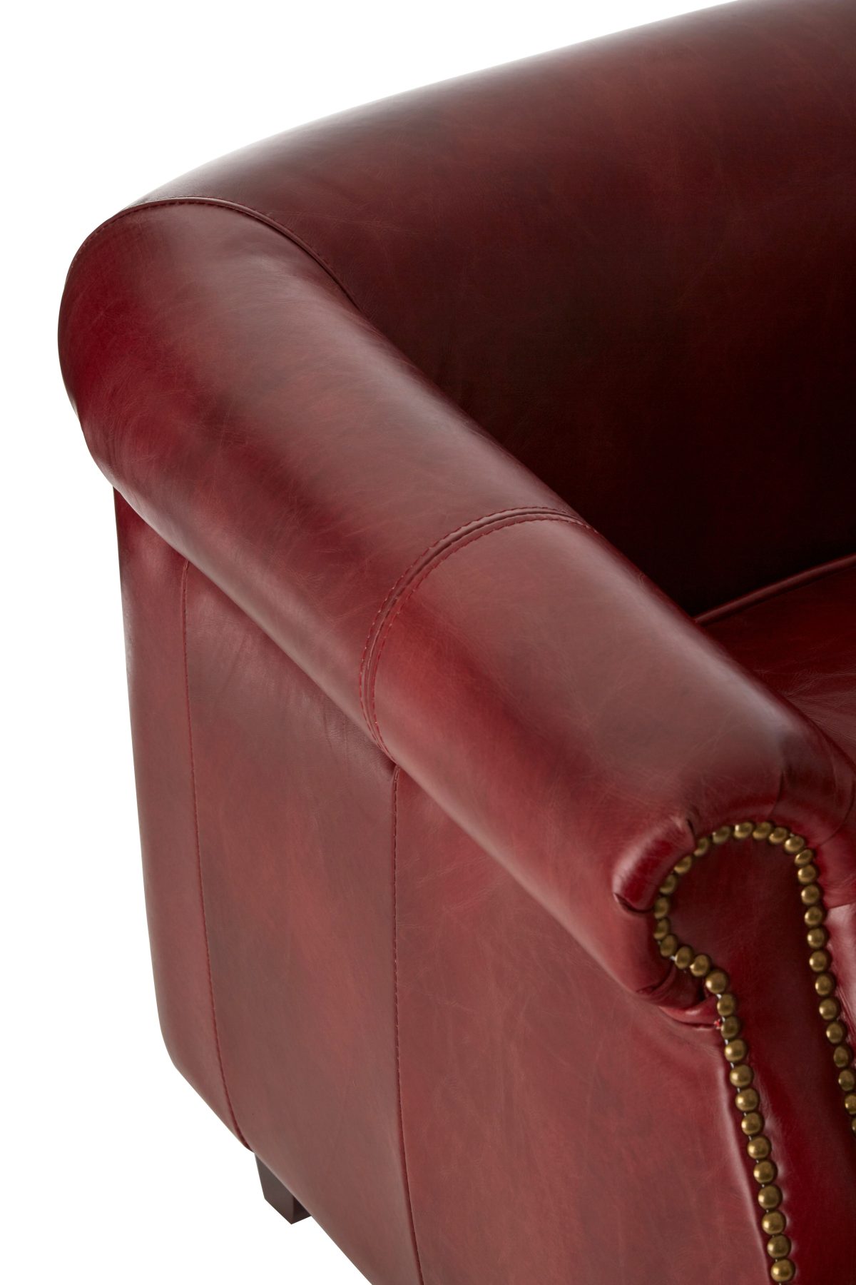 Empire Leather Armchair - Red