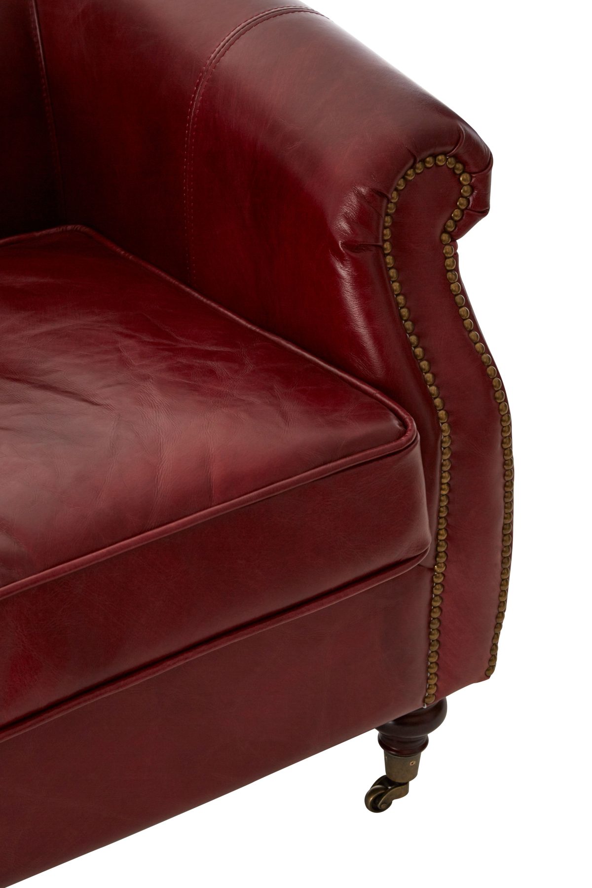 Empire Leather Armchair - Red