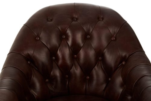 Empire Classic Statement Metal Armchair - Coffee Leather