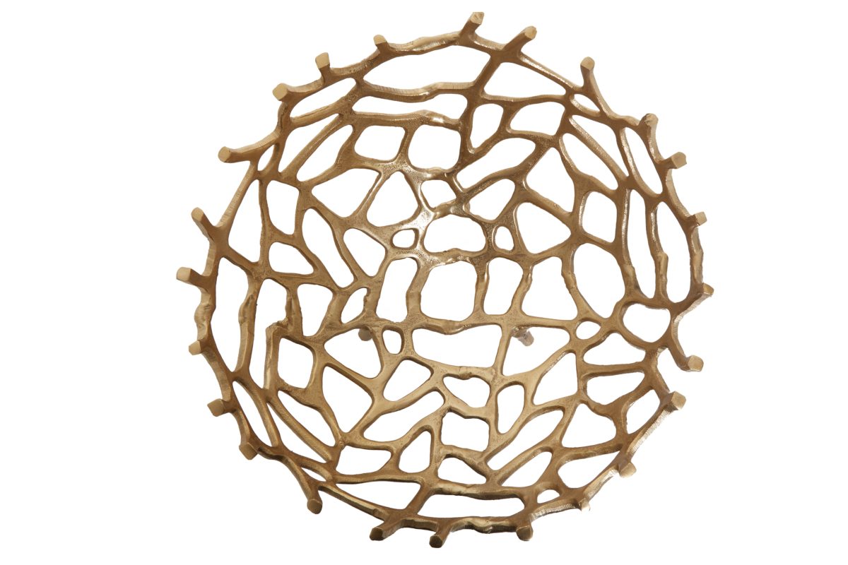 Mayfair Large Coral Bowl - Gold