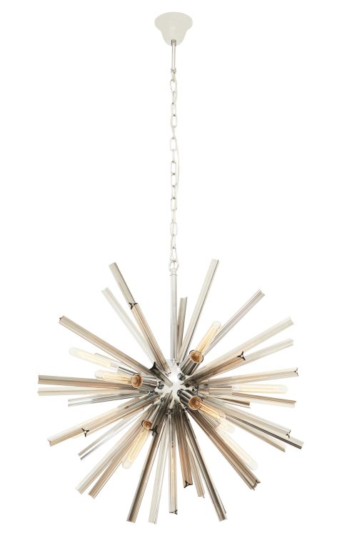 Astros Chrome and Glass Sputnik Ceiling Light