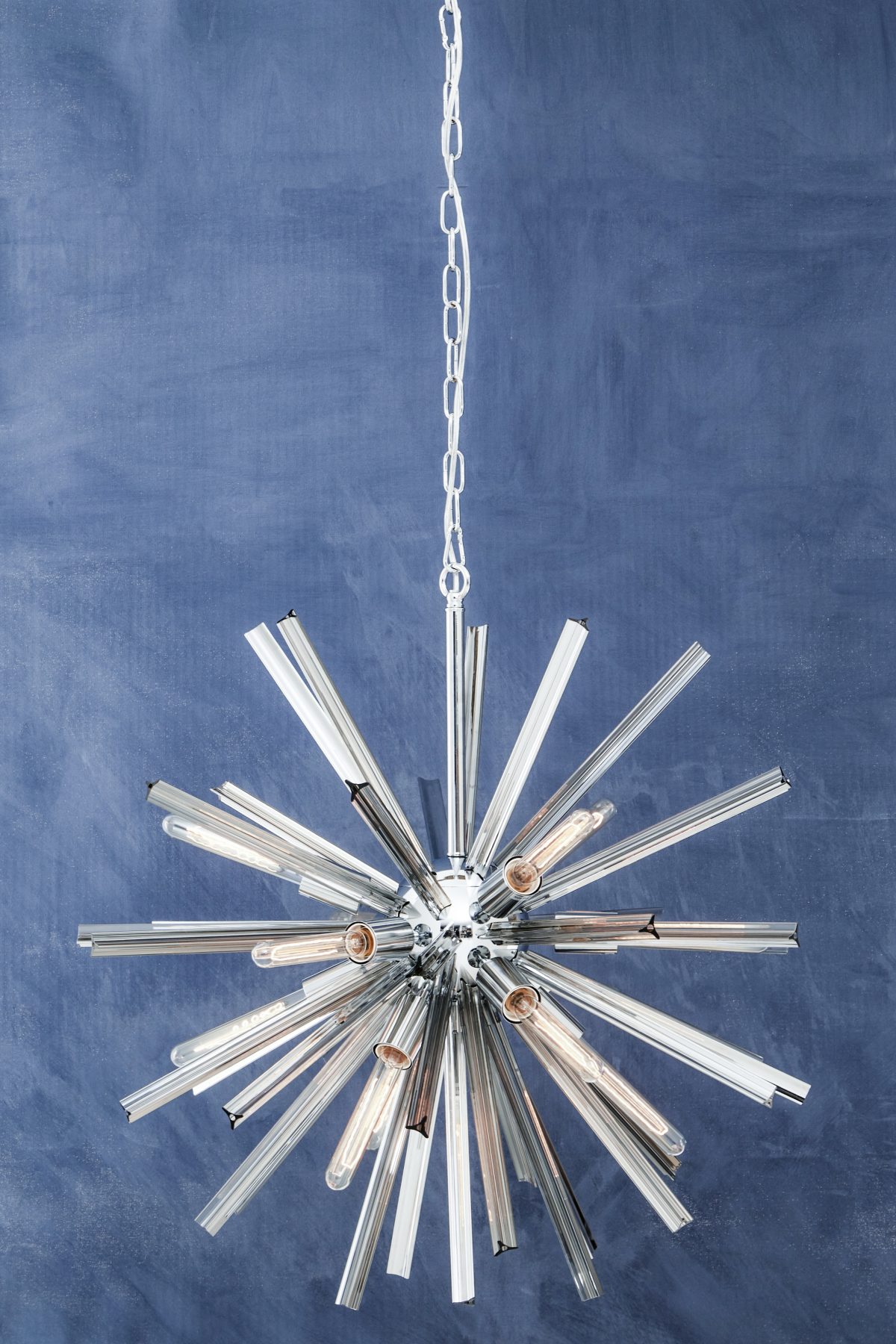 Astros Chrome and Glass Sputnik Ceiling Light