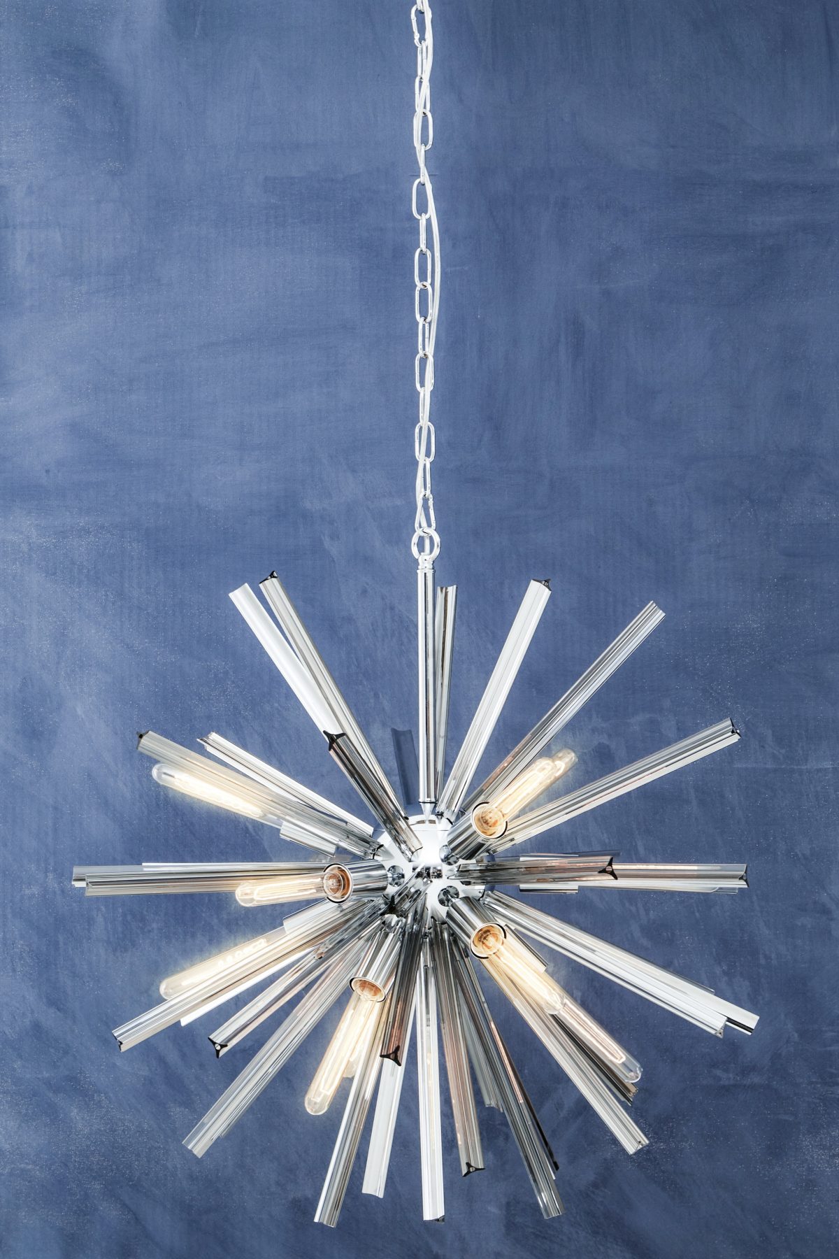 Astros Chrome and Glass Sputnik Ceiling Light