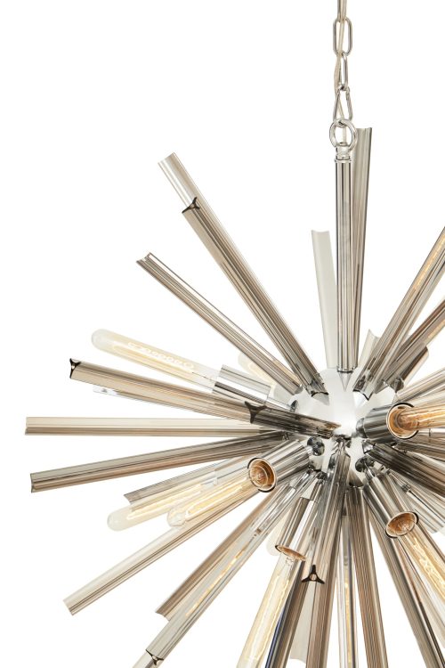 Astros Chrome and Glass Sputnik Ceiling Light