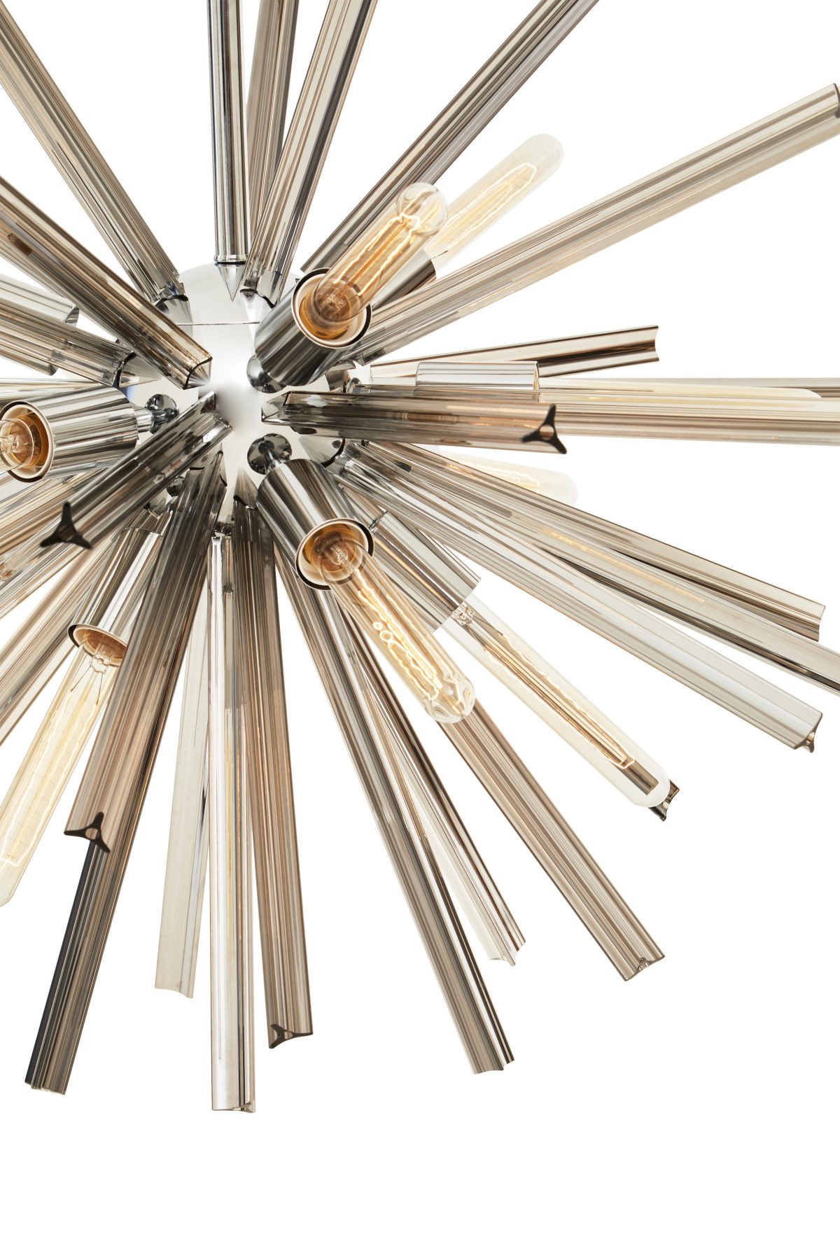 Astros Chrome and Glass Sputnik Ceiling Light