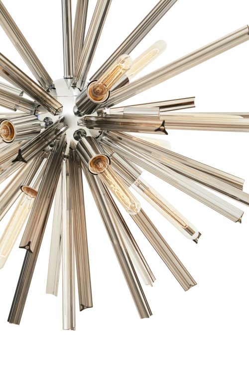 Astros Chrome and Glass Sputnik Ceiling Light