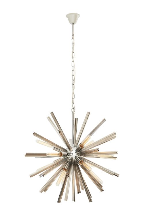 Astros Chrome and Glass Sputnik Ceiling Light