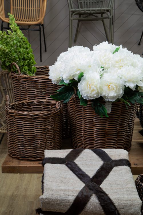 Salcombe Set of 3 Rattan Storage Baskets - Natural