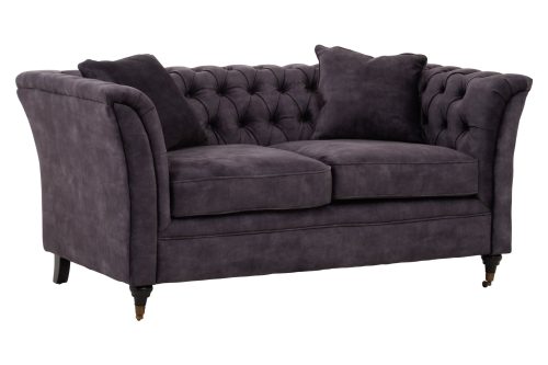 Skye 2 Seater Velvet Sofa - Grey