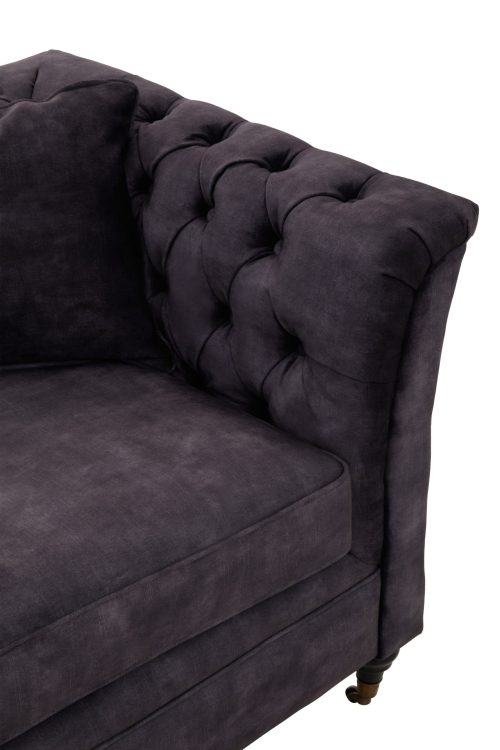 Skye 2 Seater Velvet Sofa - Grey