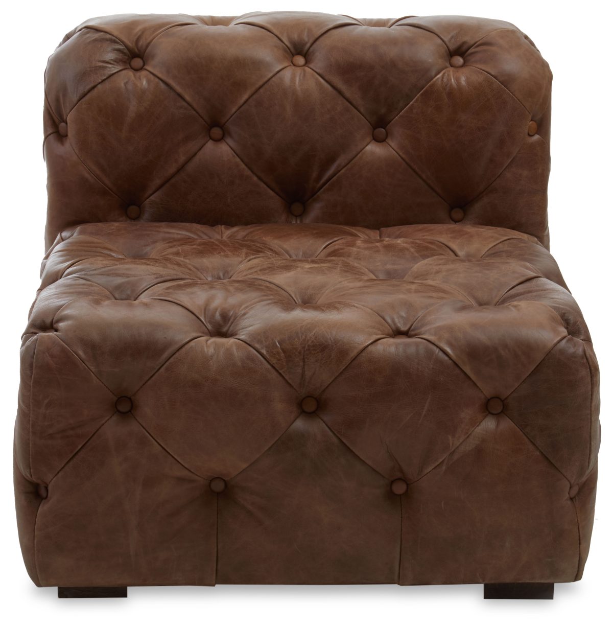 Cubitt Buttoned Armchair - Brown Leather