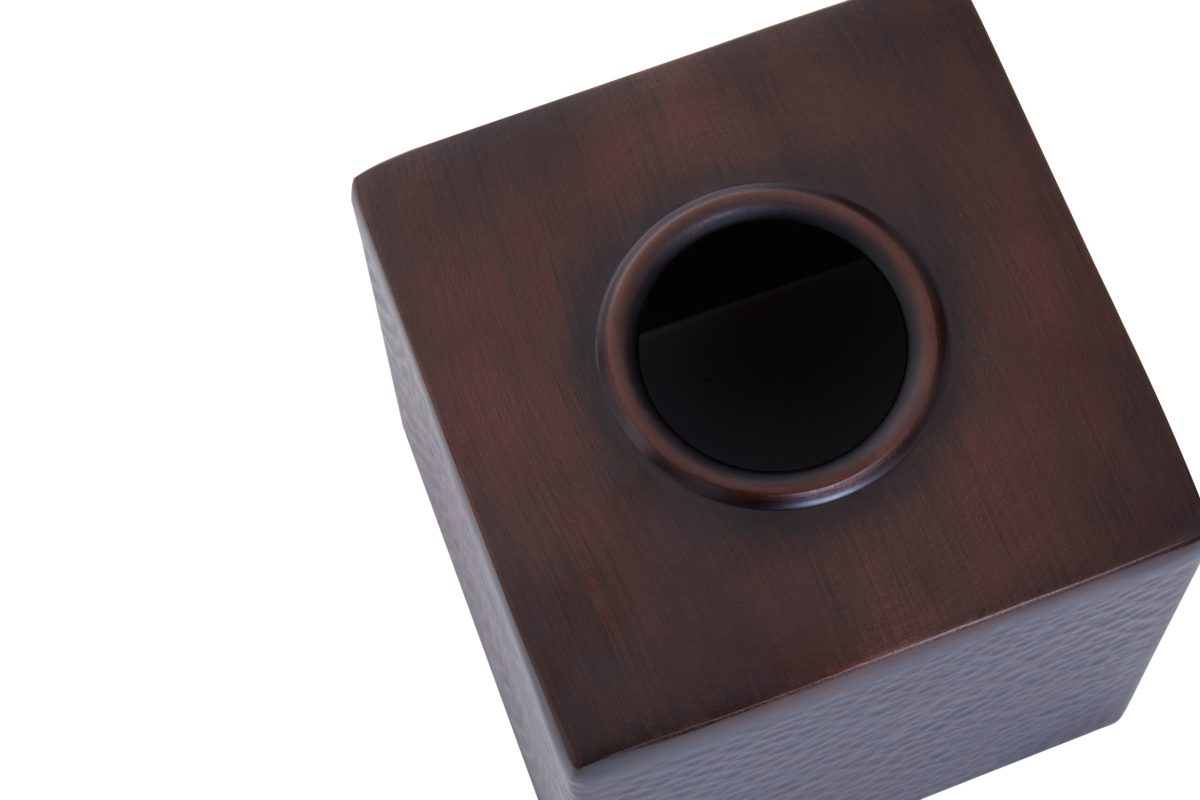 Elworth Hammered Tissue Box - Bronze