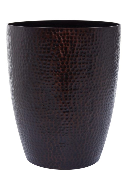 Elworth Hammered Waste Bin - Bronze