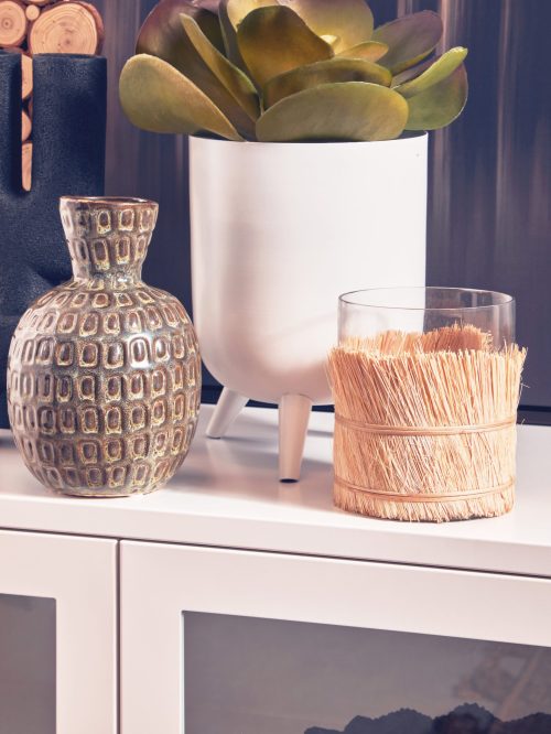 Axanthi Raffia Candle Holder