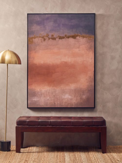 Faro Bench - Antique Brown Leather