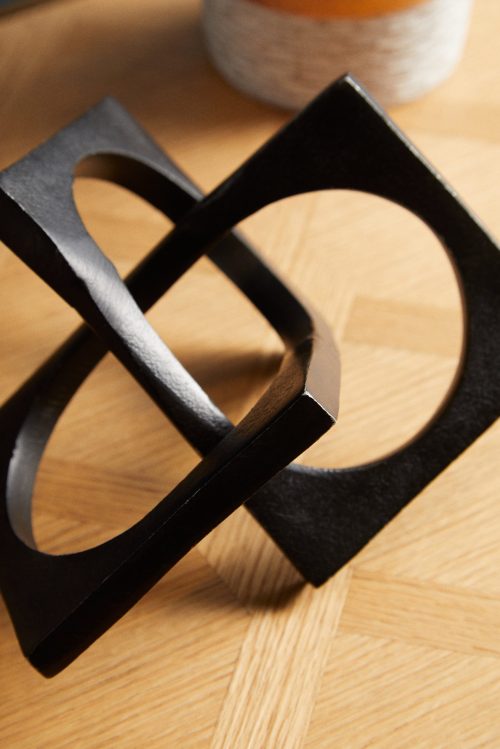 Kensington Abstract Sculpture - Black