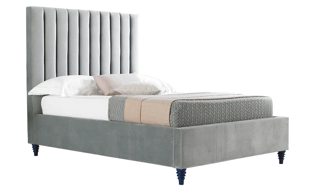 Ceres Grey Velvet Bed Frame