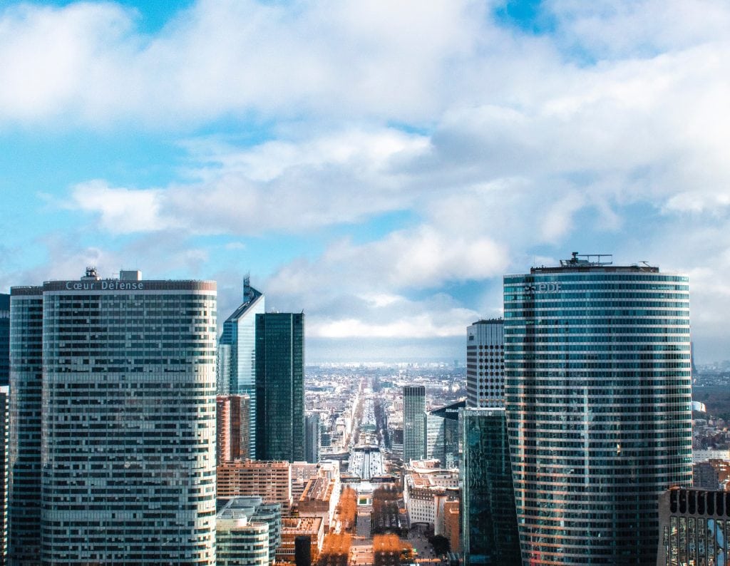 Per privejet naar La Defense in Parijs
