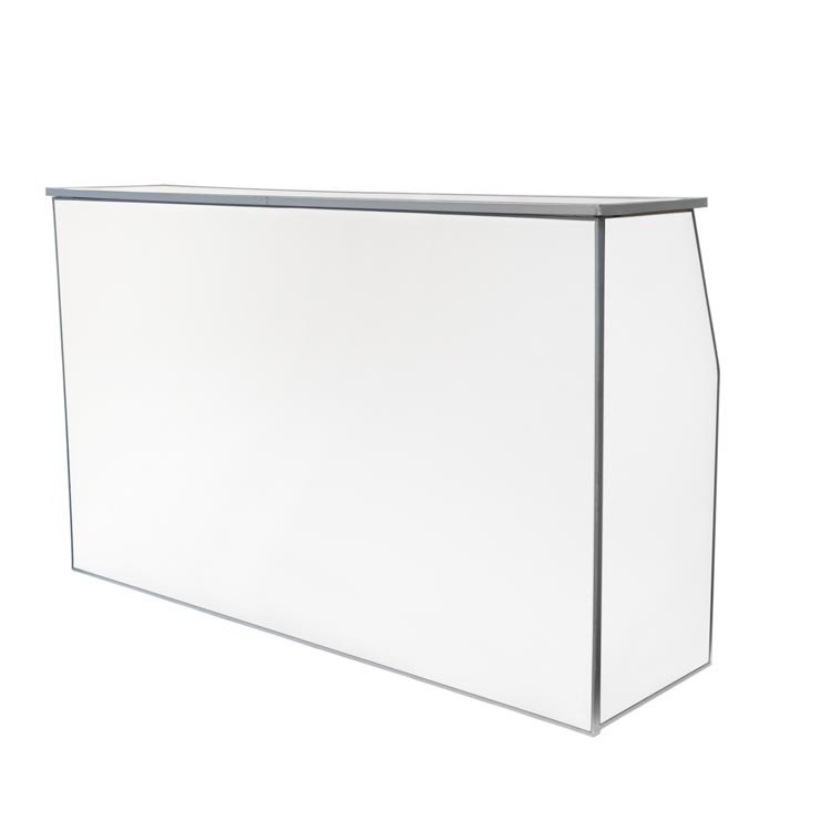 4 ft Portable Bar - White