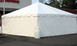 15 ft Solid White Tent Sidewall