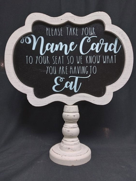 Chalkboard Name Card Sign