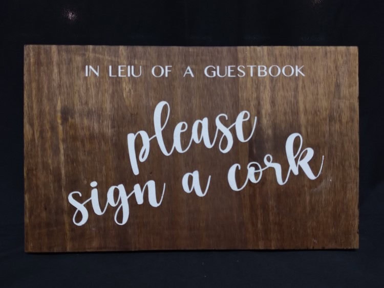 Please Sign a Cork Sign
