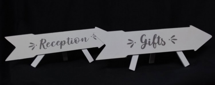 Gifts/Reception Wood Arrow