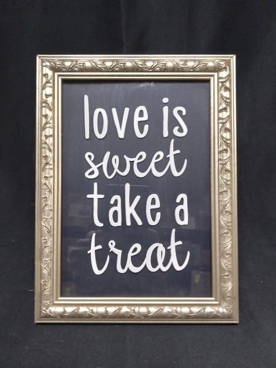 Love Is Sweet Take a Treat Sign