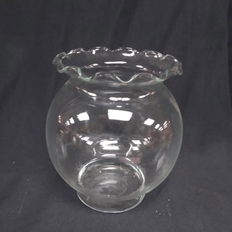 Wavy Edged Glass Fishbowl