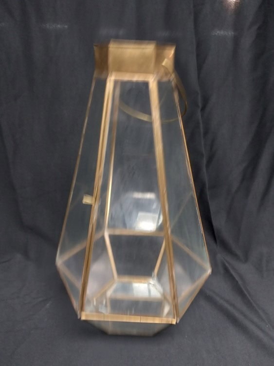 Gold Geometric Lantern - Lg
