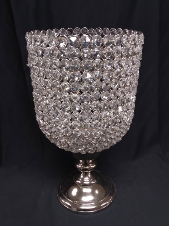 Crystal Globe Candelabra Pillar