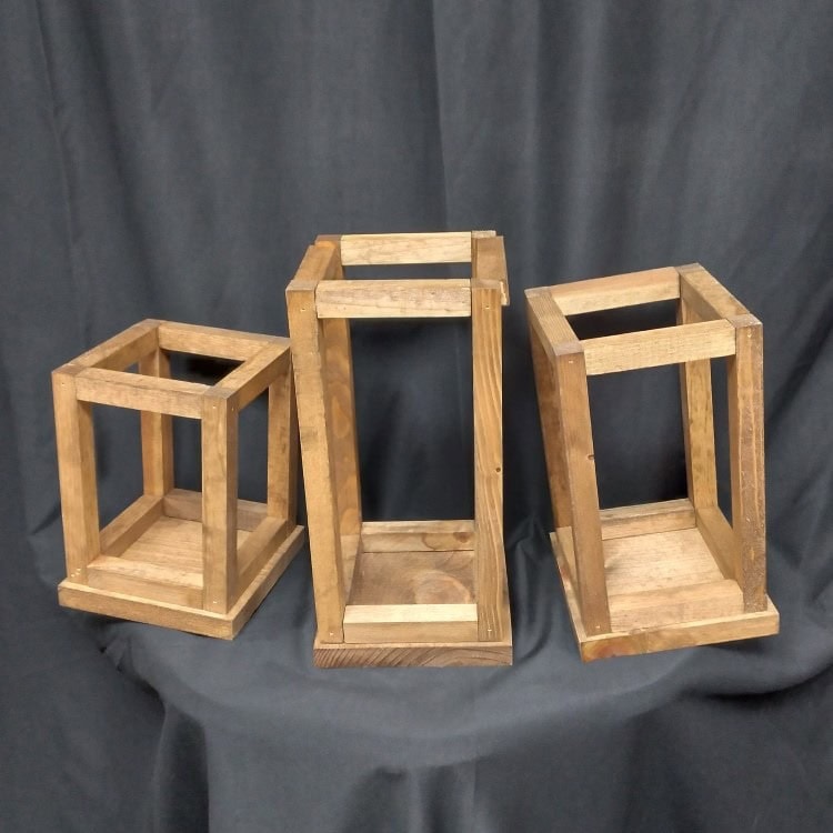 Medium Wood Candle Holder - 10