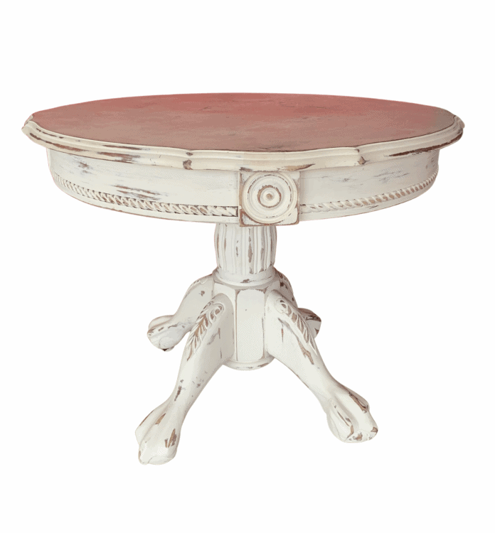 Antique Ivory End Table