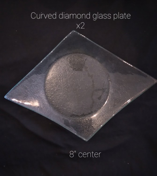 Glass Diamond Display Platter