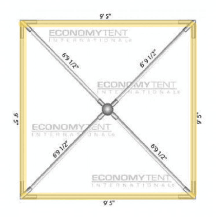 No Preference Bistro Perimeter Lighting for 10x10 Tent