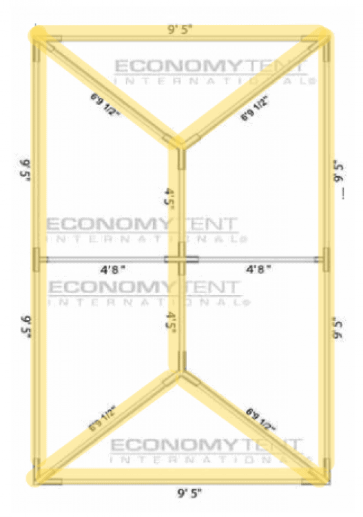 White Bistro Perimeter+ Lighting for 10x20 Tent