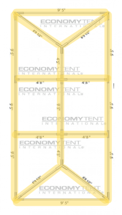 No Preference Bistro Full Lighting for 10x30 Tent