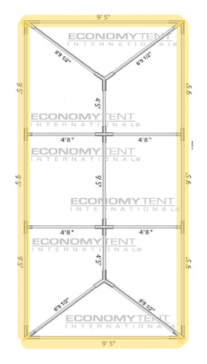 White Bistro Perimeter Lighting for 10x30 Tent