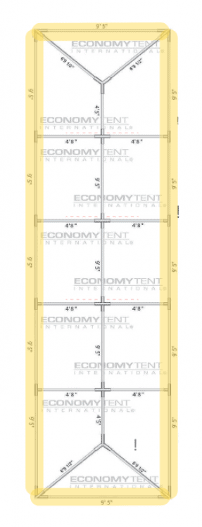 No Preference Bistro Perimeter Lighting for 10x50 Tent