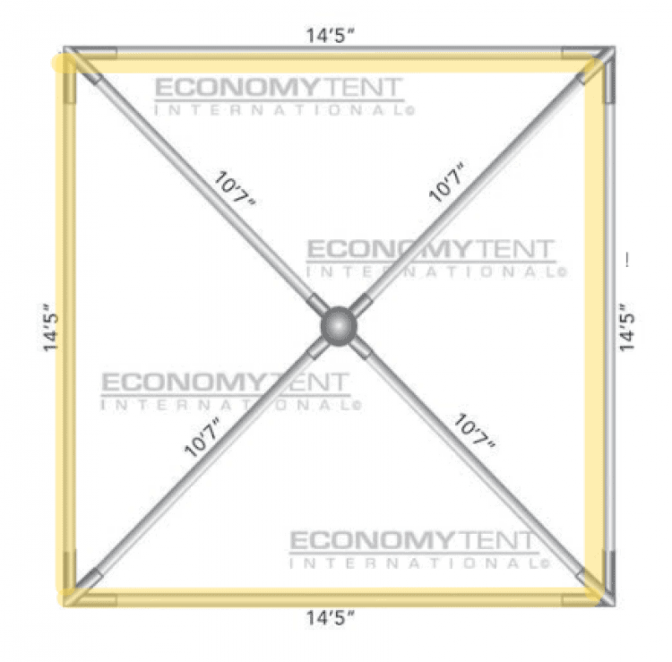 No Preference Bistro Perimeter Lighting for 15x15 Tent