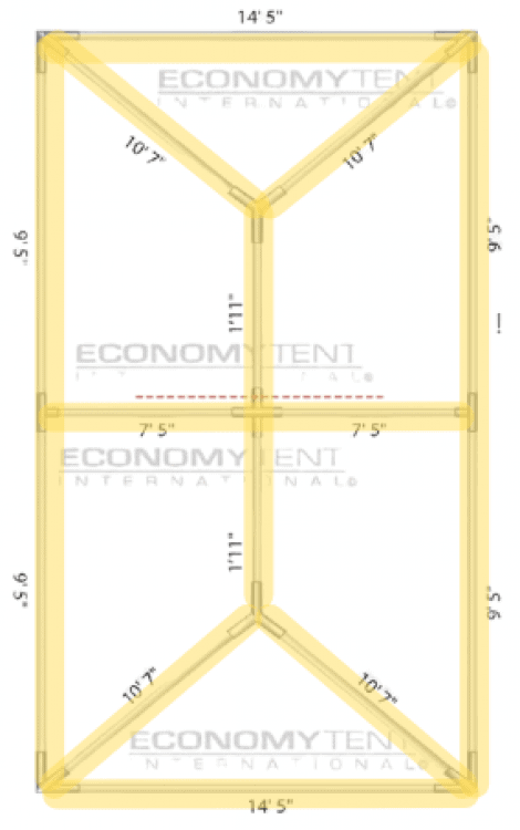 Black Bistro Full Lighting for 15x20 Tent